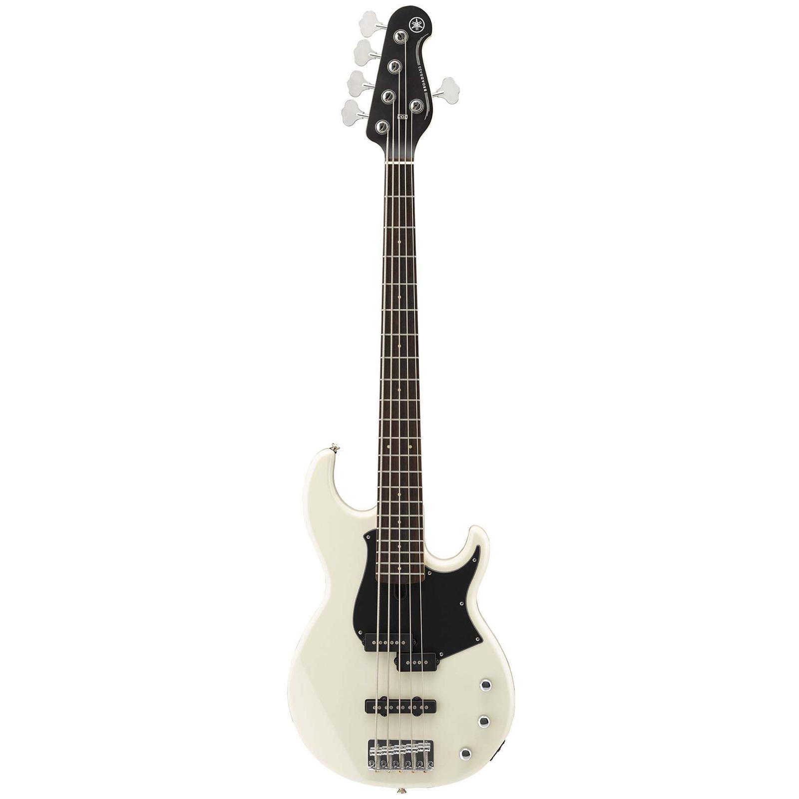 Yamaha 5-string; solid alder body, maple neck, rosewood fingerboard, one split single-coil and one straight single-coil pickup; Vintage White